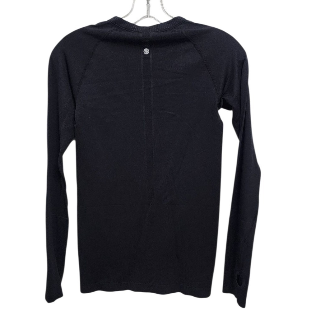 CRZ YOGA Black Long Sleeve Workout Top‎ Shirt Thumbholes Athletic Womens
